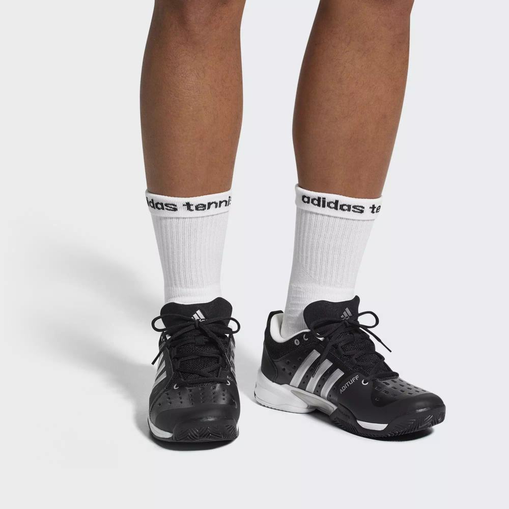 Adidas Barricade Classic Wide 4E Zapatillas De Tenis Negros Para Mujer (MX-98960)
